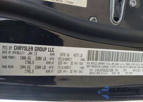 2013 Jeep Patriot Latitude z USA, uszkodzony, nr VIN 1C4NJRFB3DD221896